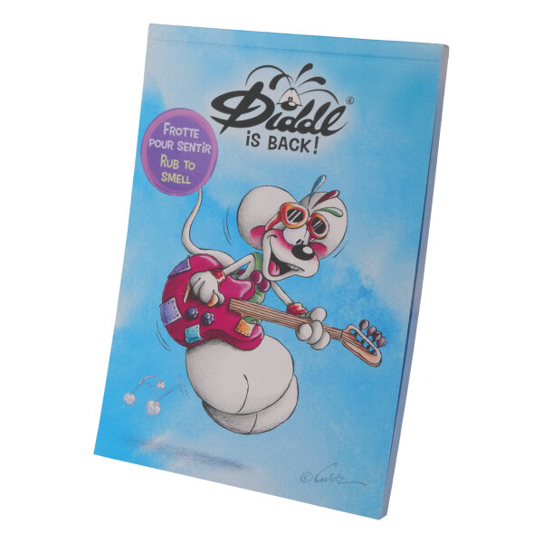 DIDDL Duftblock Blau DIN A5 – Notizblock mit Diddl und E-Gitarre