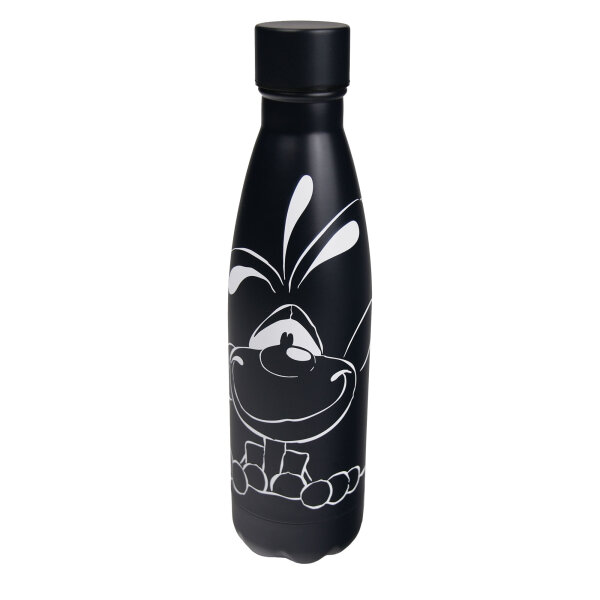 DIDDL Thermo-Trinkflasche Schwarz ca. 500 ml – Isolierflasche