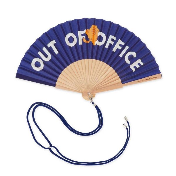LEGAMI Faltfächer Out of Office Blau – Handfächer