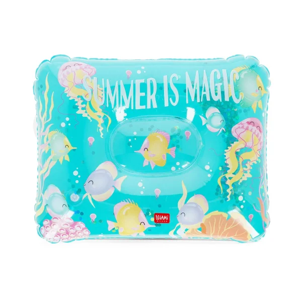 LEGAMI Aufblasbares Kissen Summer is Magic – Reisekissen