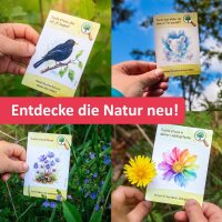 KidsVenture CARDS - Outdoor Suchspiel - 50 Karten 100 Suchaufträge ab 4 Jahren - Natur Schatzsuche & Waldspiel