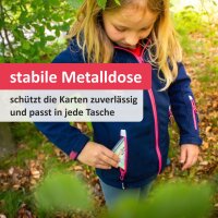 KidsVenture CARDS - Outdoor Suchspiel - 50 Karten 100 Suchaufträge ab 4 Jahren - Natur Schatzsuche & Waldspiel
