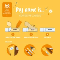 LEGAMI My Name Is Set mit 66 selbstklebenden Etiketten...