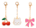 MOSES Happy Day Mini-Charms 3er Set Kirsche, Katze und Schleife oder Smily, Herz und Regenbogen