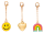 MOSES Happy Day Mini-Charms 3er Set Kirsche, Katze und Schleife oder Smily, Herz und Regenbogen