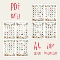 SOFORT DOWNLOAD - Outdoor Bingo Suchspiel | PDF Druckvorlage | Waldspiel ab 4 Jahren