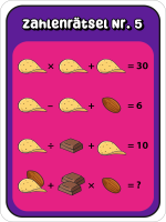 MOSES Rätsel Snacks - Zahlen suchen 50 Karten Zahlen Rätsel