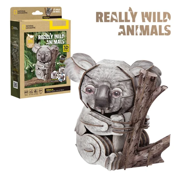 CubicFun 3D Puzzle Koala 60 Teile aus Kraftpapier  Bastelset