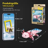 CubicFun 3D Puzzle Axolotl 50 Teile aus Kraftpapier Bastelset