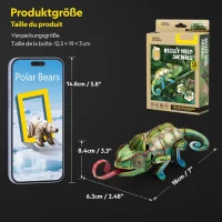 CubicFun 3D Puzzle Chamäleon 63 Teile aus Kraftpapier Bastelset