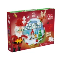 PLUS-PLUS Adventskalender Weihnachtsdorf