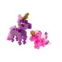 PLUS-PLUS 100 Kreativ Bausteine Fabeltiere - Glitzer Einhorn