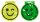 MOSES Magnet-Clips mit LED Smile – 2er-Set - vers. Farben