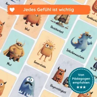 RABANO 50 Gefühlskarten für Kinder - Monster