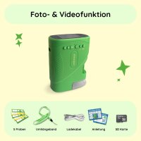 RABANO Digitales Mikroskop Kinder | Abenteuer Mikroskop für Kinder | Grün