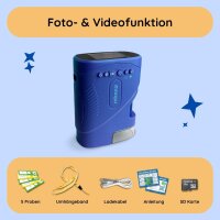 RABANO Digitales Mikroskop Kinder | 1000-fache Vergrößerung | Blau