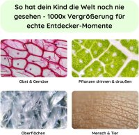 RABANO Digitales Mikroskop Kinder | 1000-fache Vergrößerung | Blau