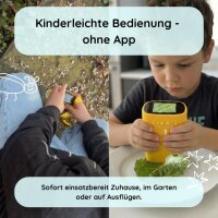 RABANO Digitales Mikroskop Kinder | Abenteuer Mikroskop für Kinder | Gelb
