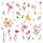 280 Wandtattoo Bunte Blumenwiese – Blumen, Schmetterlinge & Blüten – Wanddeko in 6 Größen