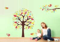 038 Wandtattoo bunter Baum