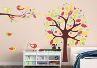 038 Wandtattoo bunter Baum